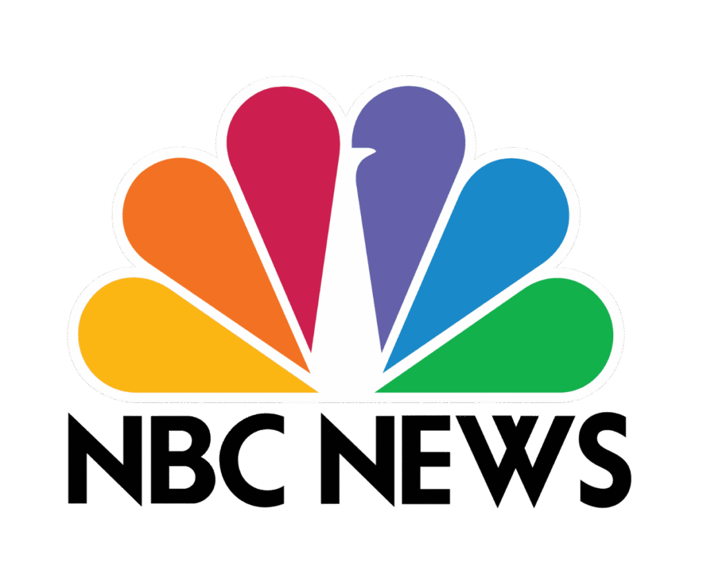 NBC News logo with a multicolored peacock icon above the text.